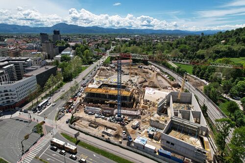 Gradnja športnega centra Ilirija in Lattermanovega podhoda