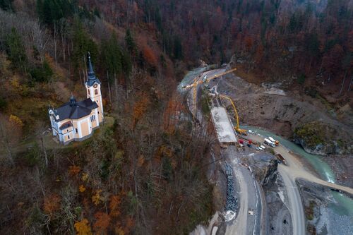 Fotoreportaža: Gradbena dela v II. fazi projekta protipoplavne ureditve porečja Selške Sore