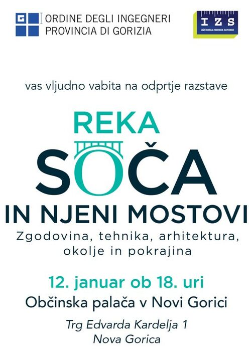 Danes, 12. 01. 2026, lepo vabljeni na odprtje razstave Reka Soča in njeni mostovi